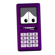 Clipart of phone cartoon character