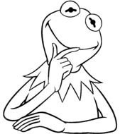 painted black and white brooding frog