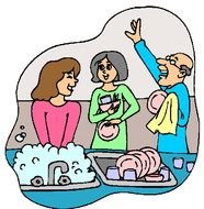 The Whole Washing Up Experience Was Amazing Conversations We Had clipart