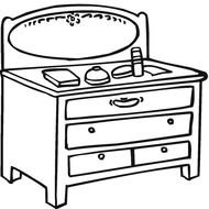 Little Table With Mirror drawing