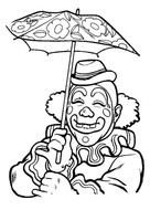 clipart of the clown with umbrella