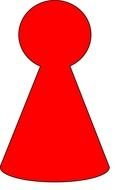 Clip art of red Board game piece