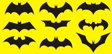 Clipart of Batman symbols