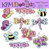 Combo Pack Pastel Bugaloo Digital And Black Line Stamps