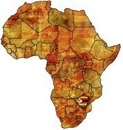 flag on map of africa