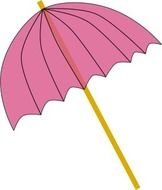 Clipart of pink umbrella