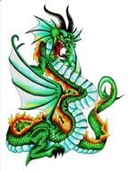 orange-green dragon