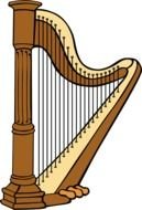Celtic Harp drawing