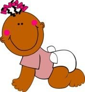 Brown Baby Crawling At Clkercom Vector Online