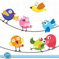 Birds Cute Baby Design Element Perfect For