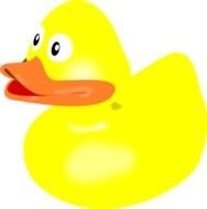 Yellow Rubber Duck At Clkercom Vector Online