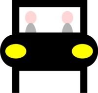Inside Car drawing