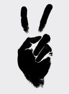 Black Peace Sign &ndash; Hands