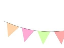 Girly Pastel Bunting Vector Online Royalty