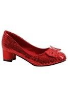 red women shoe with bow