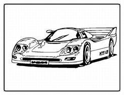 Free Printable Race Car drawing