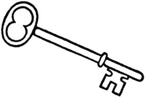 Old Fashioned Key drawing