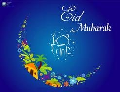 greeting card for Eid Mubarak