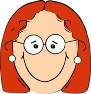 Red Head Girl With Glasses At Clkercom Vector
