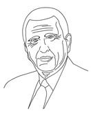 black and white portrait of President Monson