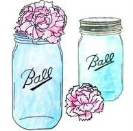 Ball Mason Jar Drawing Free