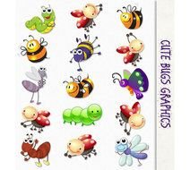 Cute Bugs Insects Scrapbook Graphic Butterflies
