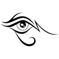 drawing of a human eye