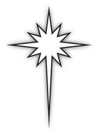 black and white star of bethlehem