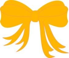 Yellow Bow Ribbon At Clkercom Vector Online