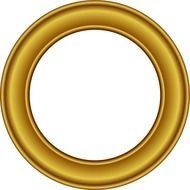 Gold Frame Border Circle 2png