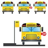 painted four school buses