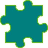 Blue Green Puzzle Piece At Clkercom Vector Online