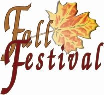 Fall Festival, banner with maple leaf