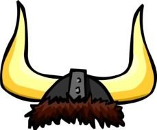 painted viking hat with horns