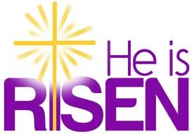 he is risen text drawing