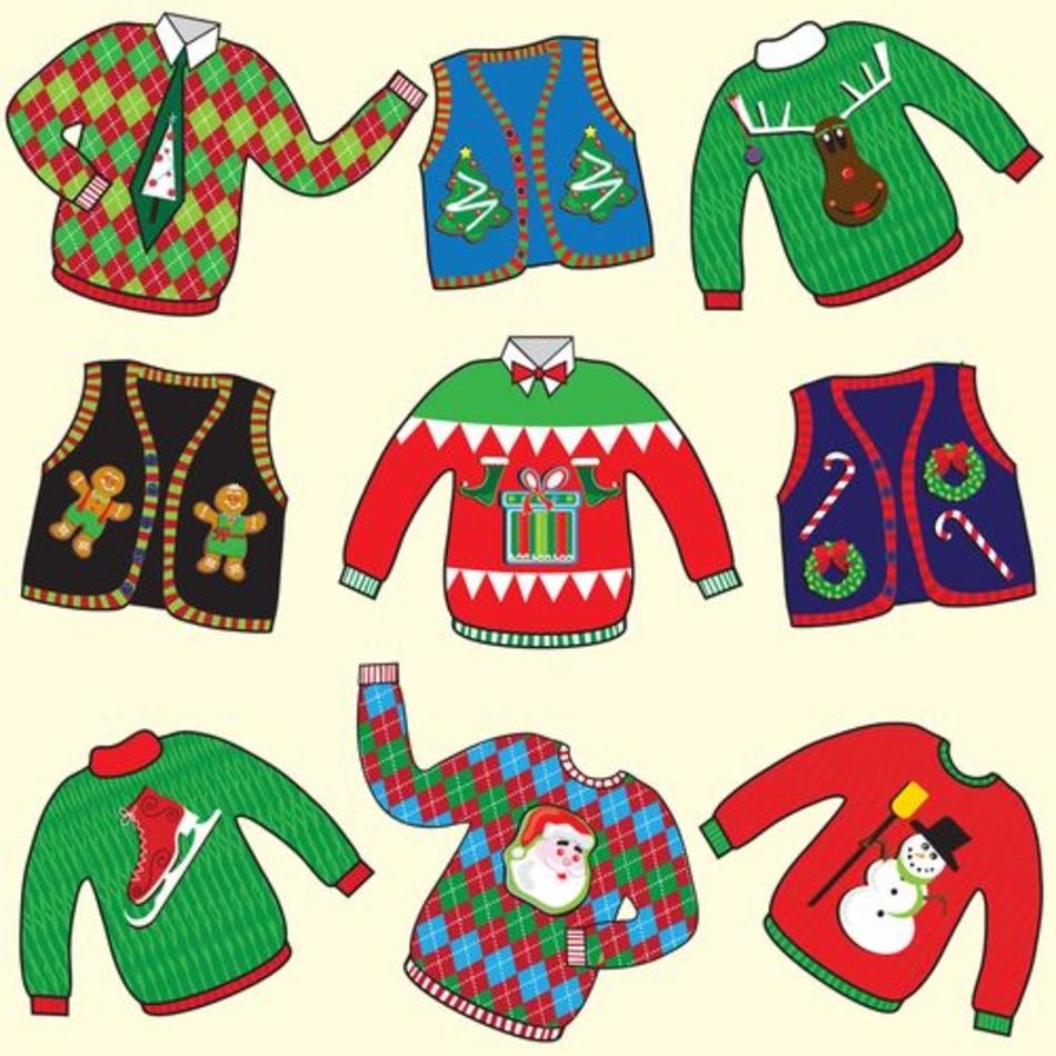 The Talk Ugly Christmas Sweaters Egg Nog & Skipping