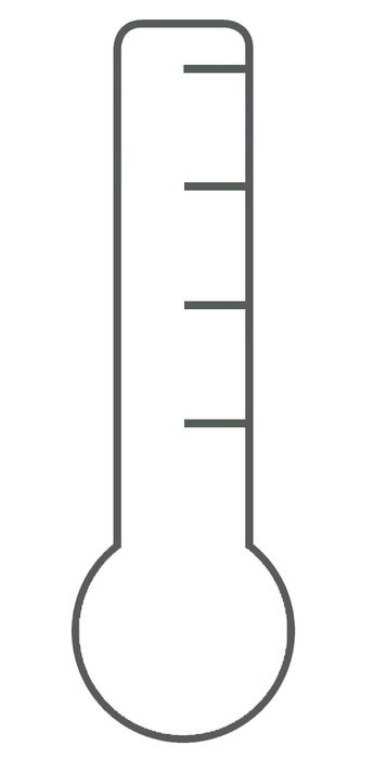 drawing of an empty thermometer