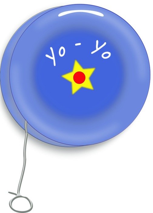 blue yoyo on a white background