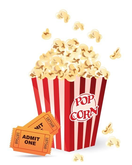 Movie Tickets And Popcorn Reel