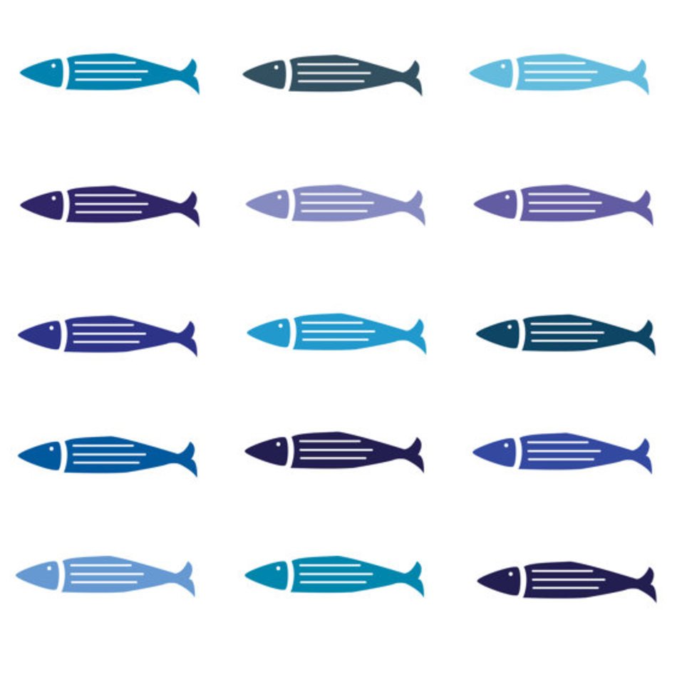 Instant Download Blue Fish Digital Commercial And