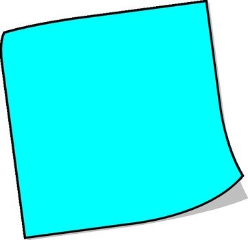 Blue Sticky Note At Clkercom Vector Online