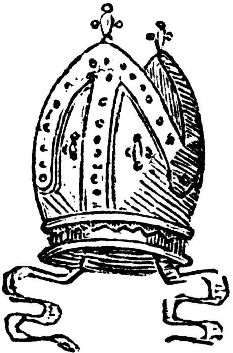 painted solemn mitre