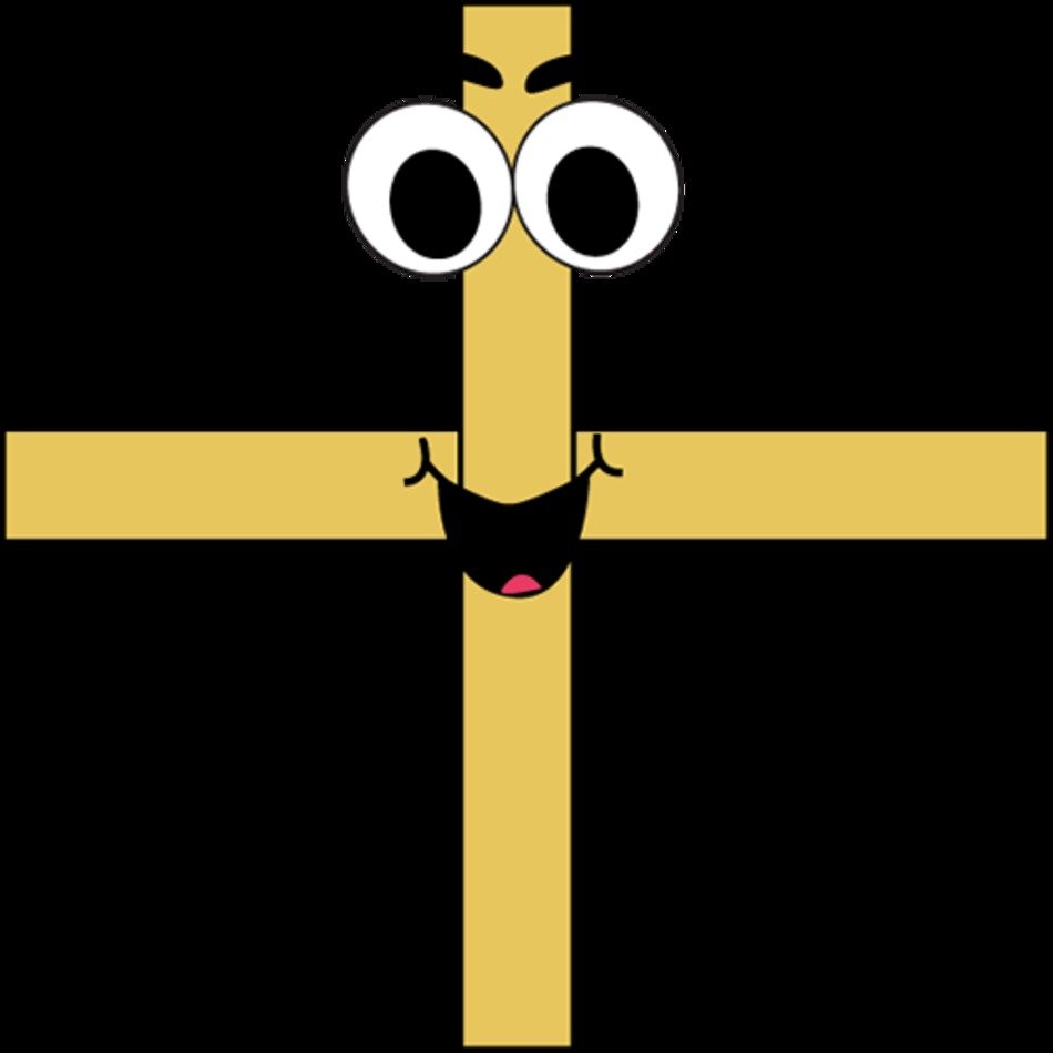 Cartoon Addition Sign Image Large Yellow With