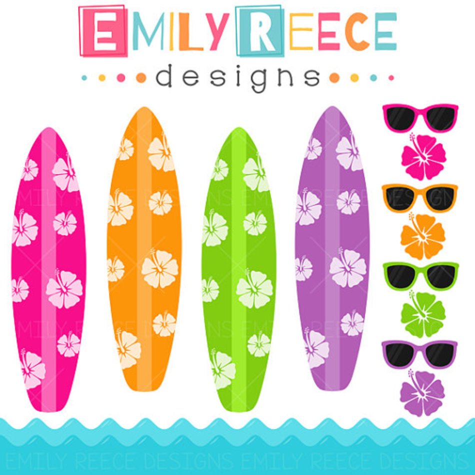 Dollar Sale Surf Board Sunglasses Hibiscus Beach Cute