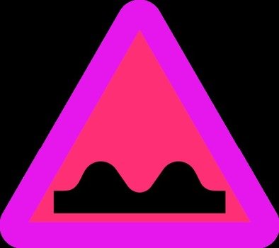 bright speed sign on the black background