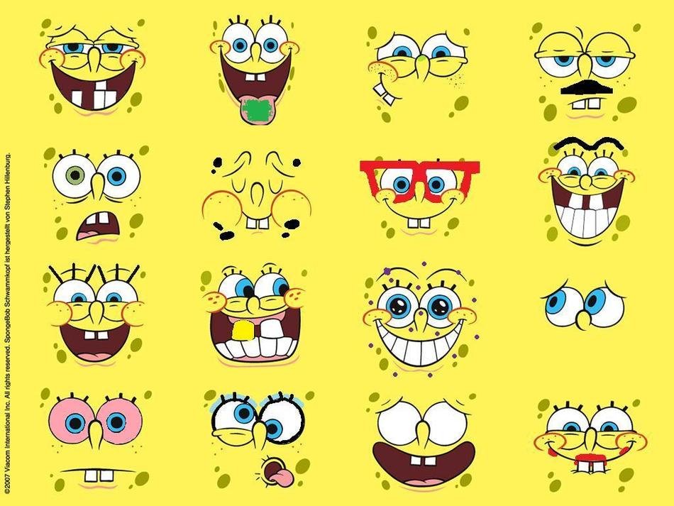 smileys from cartoon spongebob