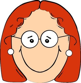 Red Head Girl With Glasses At Clkercom Vector
