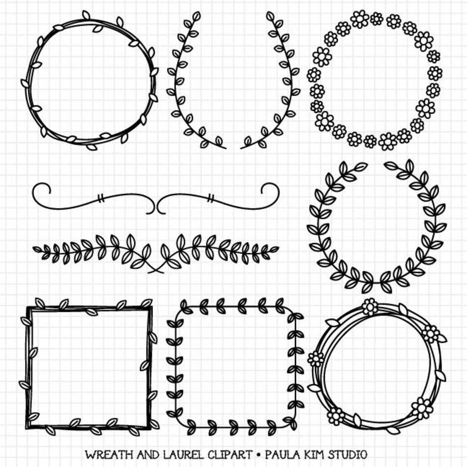 Home Borders Wreath And Laurel Wedding Frames