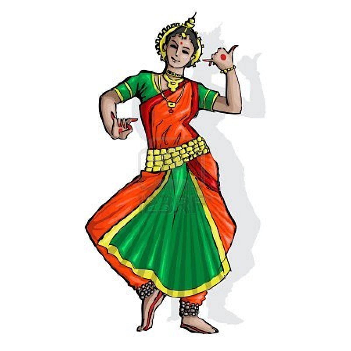 Odissi Indian Classical Dance drawing free image download