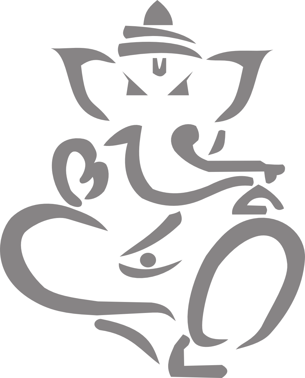 gray-abstract-image-of-god-ganesha-free-image-download